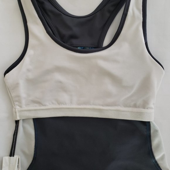 GoLite Built In Bra Workout Tank Gray Blue, Small - Picture 7 of 9